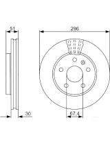 BOSCH 0 986 479 543 Тормозной диск передний