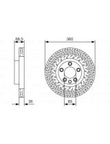 BOSCH 0 986 479 B12 Тормозной диск передний