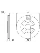 BOSCH 0 986 479 542 Тормозной диск передний