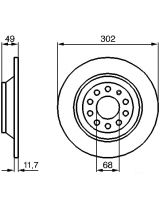 BOSCH 0 986 479 257 Тормозной диск задний