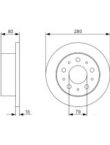 BOSCH 0 986 479 316 Тормозной диск задний
