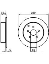 BOSCH 0 986 479 242 Тормозной диск задний