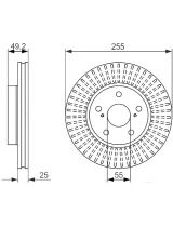 BOSCH 0 986 479 663 Тормозной диск передний