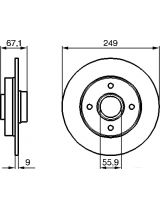 BOSCH 0 986 479 219 Тормозной диск задний