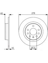 BOSCH 0 986 479 515 Тормозной диск задний