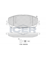 ICER 182304 Колодки дисковые