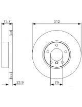BOSCH 0 986 479 381 Тормозной диск