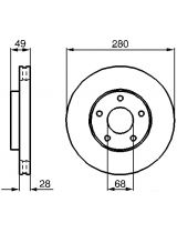 BOSCH 0 986 479 030 Тормозной диск