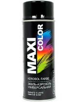 MAXI COLOR 9005mMX Эмаль-аэрозоль универсальная RAL9005 матовая черная 400мл