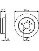 BOSCH 0 986 479 235 Тормозной диск