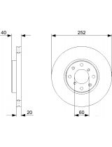 BOSCH 0 986 479 308 Тормозной диск