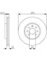 BOSCH 0 986 479 S55 Тормозной диск передний