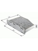 BOSCH 1 987 432 365 Фильтр салонный (без рамки)