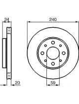 BOSCH 0 986 479 121 Тормозной диск