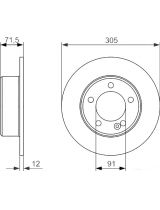 BOSCH 0 986 479 714 Тормозной диск
