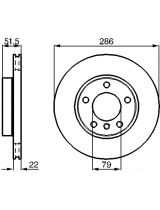 BOSCH 0 986 478 513 Тормозной диск