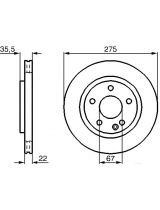 BOSCH 0 986 478 474 Тормозной диск