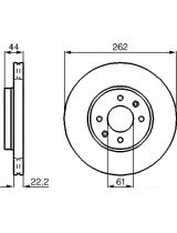 BOSCH 0 986 478 598 Тормозной диск