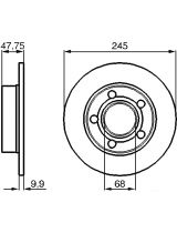 BOSCH 0 986 478 888 Тормозной диск задний