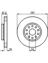 BOSCH 0 986 478 460 Тормозной диск
