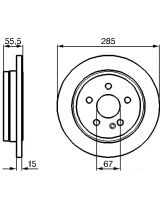 BOSCH 0 986 478 469 Тормозной диск