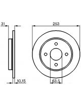 BOSCH 0 986 478 344 Тормозной диск задний