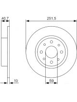 BOSCH 0 986 479 502 Тормозной диск