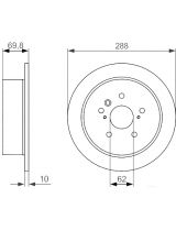 BOSCH 0 986 479 614 Тормозной диск