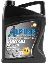 Трансмиссионное масло ALPINE 0100682 Gear Oil 80W-90 GL-4 5л