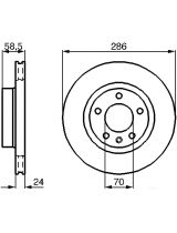 BOSCH 0 986 478 594 Тормозной диск