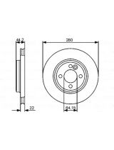 BOSCH 0 986 479 437 Тормозной диск
