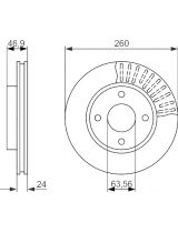 BOSCH 0 986 479 837 Тормозной диск