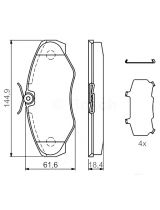 BOSCH 0 986 424 531 Колодки дисковые