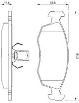 BOSCH 0 986 424 554 Колодки дисковые