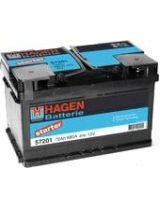 HAGEN Аккумулятор Starter 57201 680А (72 А/ч)
