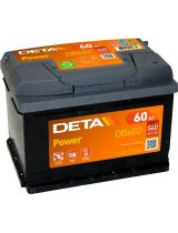 DETA Аккумулятор Power DB602 540А (60 А/ч)