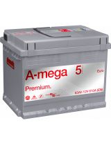 A-mega Аккумулятор Premium 63 R low 610А (63 А/ч)