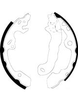 AP 07380 Колодки барабанные задние