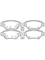 AP 05P1227 Колодки дисковые задние