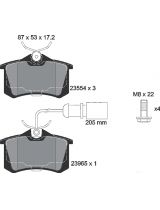 Textar 2355403 Колодки дисковые задние