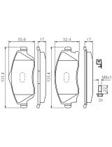 BOSCH 0 986 424 527 Колодки дисковые передние
