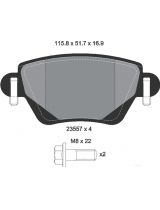 Textar 2355702 Колодки дисковые задние