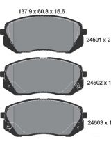 Textar 2450101 Колодки дисковые передние