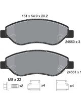 Textar 2455001 Колодки дисковые передние