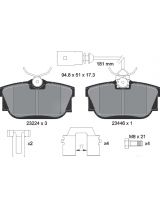Textar 2322416 Колодки дисковые задние