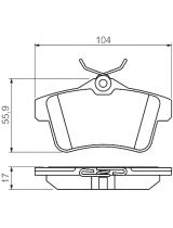 BOSCH 0 986 494 437 Колодки дисковые задние