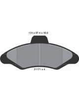 Textar 2117105 Колодки дисковые передние