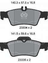 Textar 2333403 Колодки дисковые задние