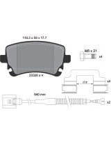 Textar 2332603 Колодки дисковые задние