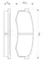 BOSCH 0 986 424 313 Колодки дисковые задние